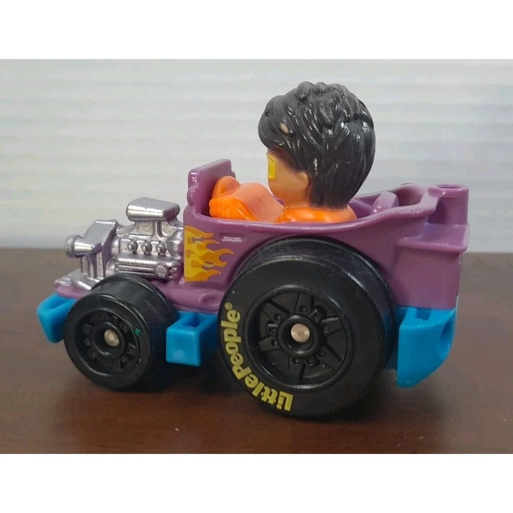 2019 Fisher Price Little People‎ Wheelies Purple Hot Rod GMJ23 Orange Shirt